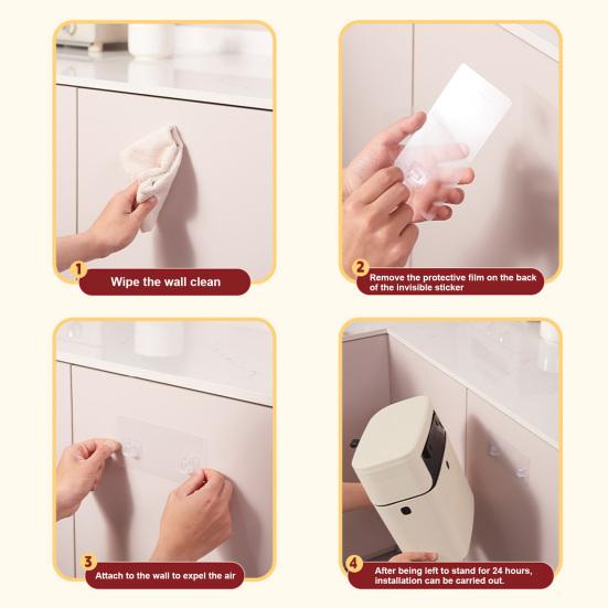 Garbage Can One-Hand Operation Sliding And Lifting Cover Dual Opening Way Trash Bin with Black Cat Print Trash Can for Kitchen Cabinet