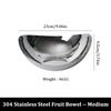 Premium Fruit Bowel Food Grade 304 Stainless Steel Home Livingroom Kitchen Coffee Luxury Fruit Bowel for Snacks