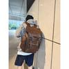 Casual Lightweight Backpack: Japanese-Korean Trendy Flip-Top Double-Shoulder Bag, Unisex Schoolbag with Large Capacity for Commu