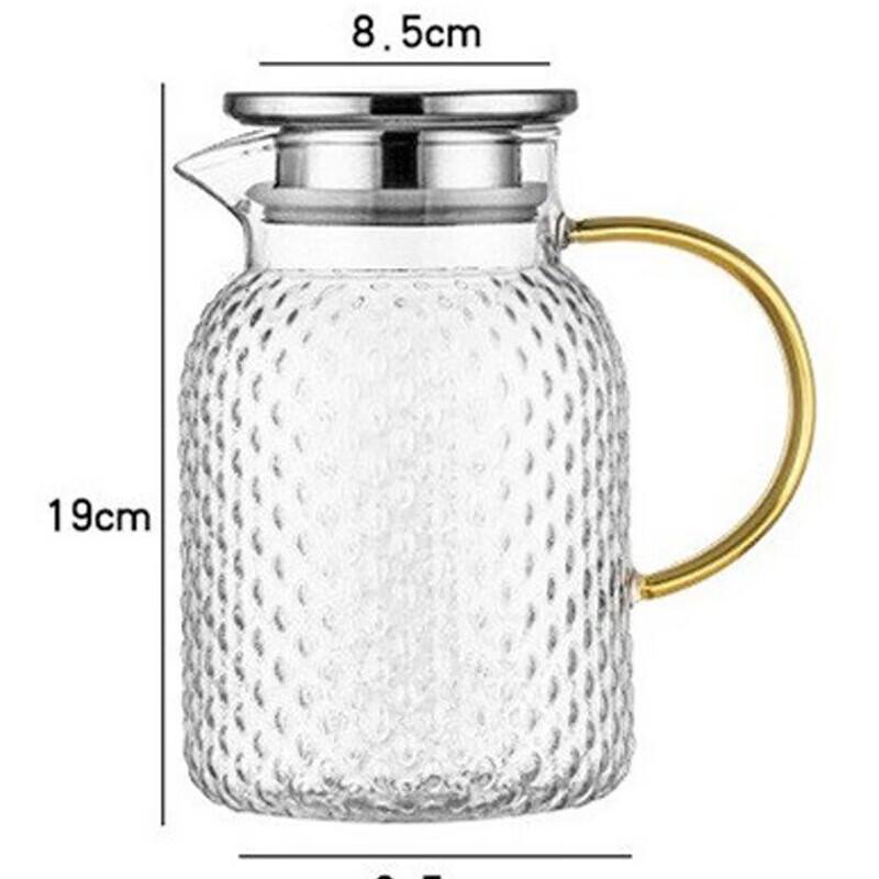 DU Borosilicate Glass Water Pitcher Set 1.5L Pitcher