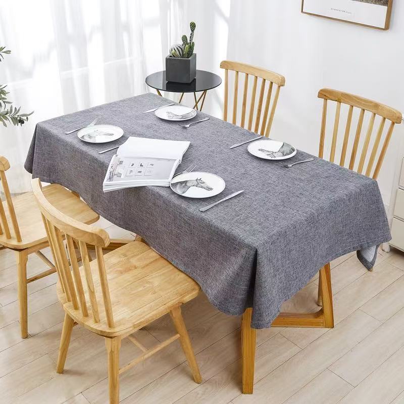 Rectangle Tablecloth Linen Textured Waterproof & Stain Resistant Table Cloth Wrinkle Free Decorative Fabric Farmhouse Table Cover