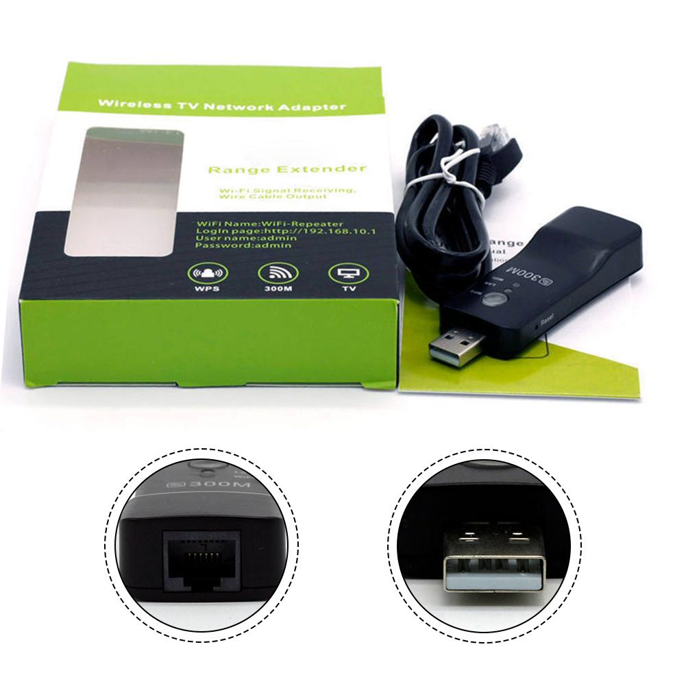 

300Mbps USB WiFi Repeater Signal Extender 802 11n Wireless Network Adapter with WPS Mode for Smart TV and Network Players China Mainland