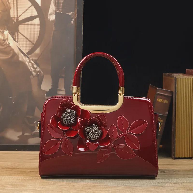 2025 Stylish Patent Leather Shoulder Bags for Women - Modern, Fashionable, Mid-Aged & Mom-Friendly Design