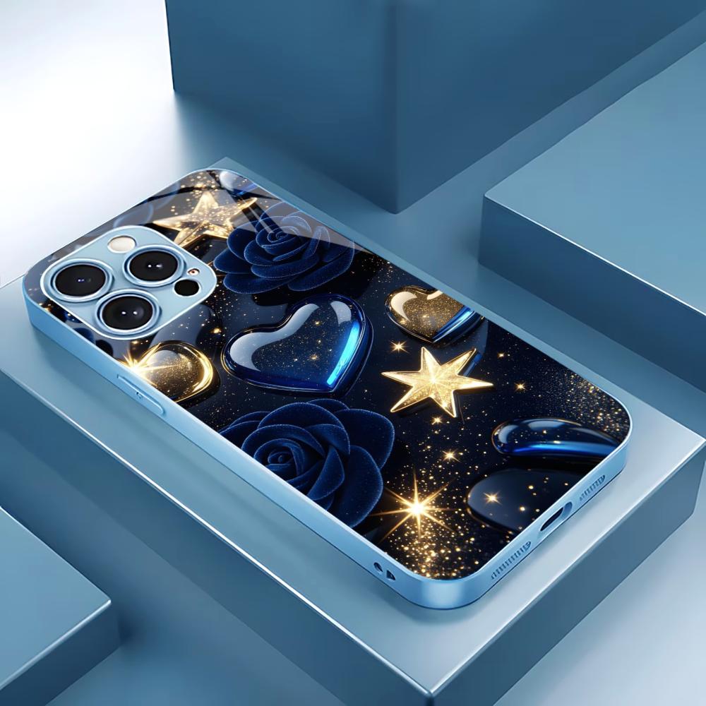 

Посеребренный Чехол из Закаленного Стекла для Телефона для iPhone Чехол для 11/12/13/14/15/16/17 Pro MAX iPhone 17