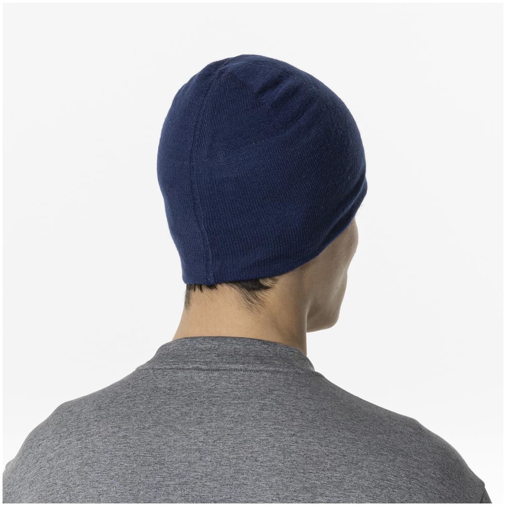Mizuno Breath Thermo Training Wear Knit Cold Estate Blue Cap, Protection, Moisture-Wicking, Heat-Retaining, Warm, Kids' (Head Circumference 51-56cm),