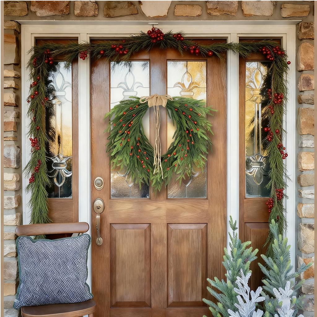 Weihnachtskranz, Schleife, Türhänger, Heimdekorationsartikel