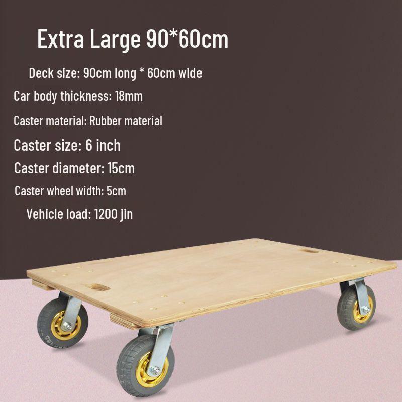 Robuster hölzerner Schildkröten-Auto-Wagen mit leisen Universalrädern