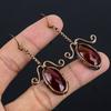 Red Carnelian 999 Copper Wire Wrapped Earrings, Handmade Gemstone Earrings Jewelry, Gifts For Wife Brand New Earrings
