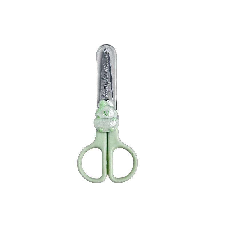 Kids' Cute Mini Scissors with Safety Cover - Portable and Safe for DIY Crafts