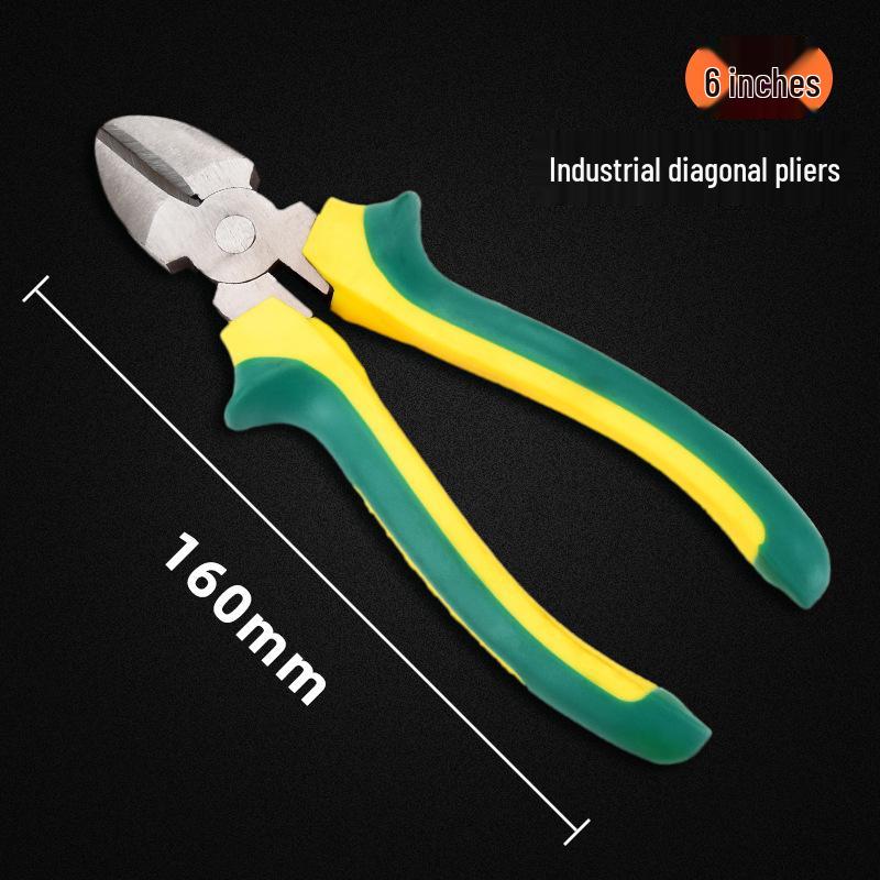 Industrial Tiger Pliers Set: 8" Wire Cutters, 6" Needle Nose & Labor-Saving Diagonal Pliers for Household Electricians
