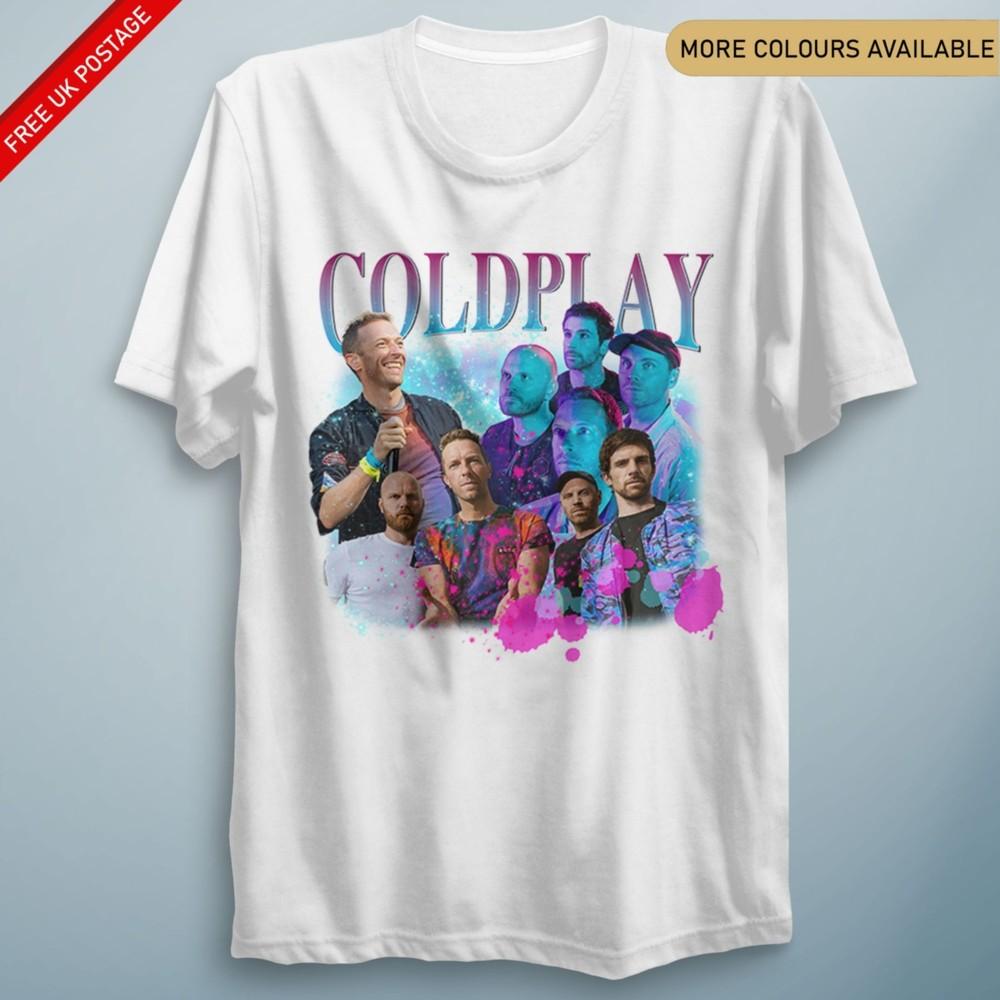 Vintage Adults Kids ColdPlay World Tour Music Spheres Pop TShirt Fan Tee Top