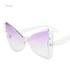 Vintage Butterfly Sunglasses Women Rimless Dragonfly Wing Sunglasses Ocean Lens Gradient Lens Eyewear Personal Glasses Party Sup