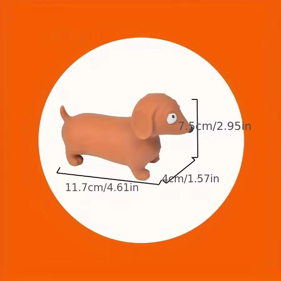 Dachshund Dog Stretchable Squeezy Fidget Toy Anxiety Stress Reliever Party Favor Accessory Goody Bags Prizes for Adults Kids