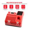 Replace 3A 12V 14V 18V Rapid Fast Li-Ion Charger Fit For Milwaukee M12-18C Dual Port Multi-Voltage Lithium-Ion Battery M12 M18
