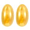 Vintage Titanium Steel Geometric Earrings: European & American Retro Style, Smooth Irregular Pleated Design