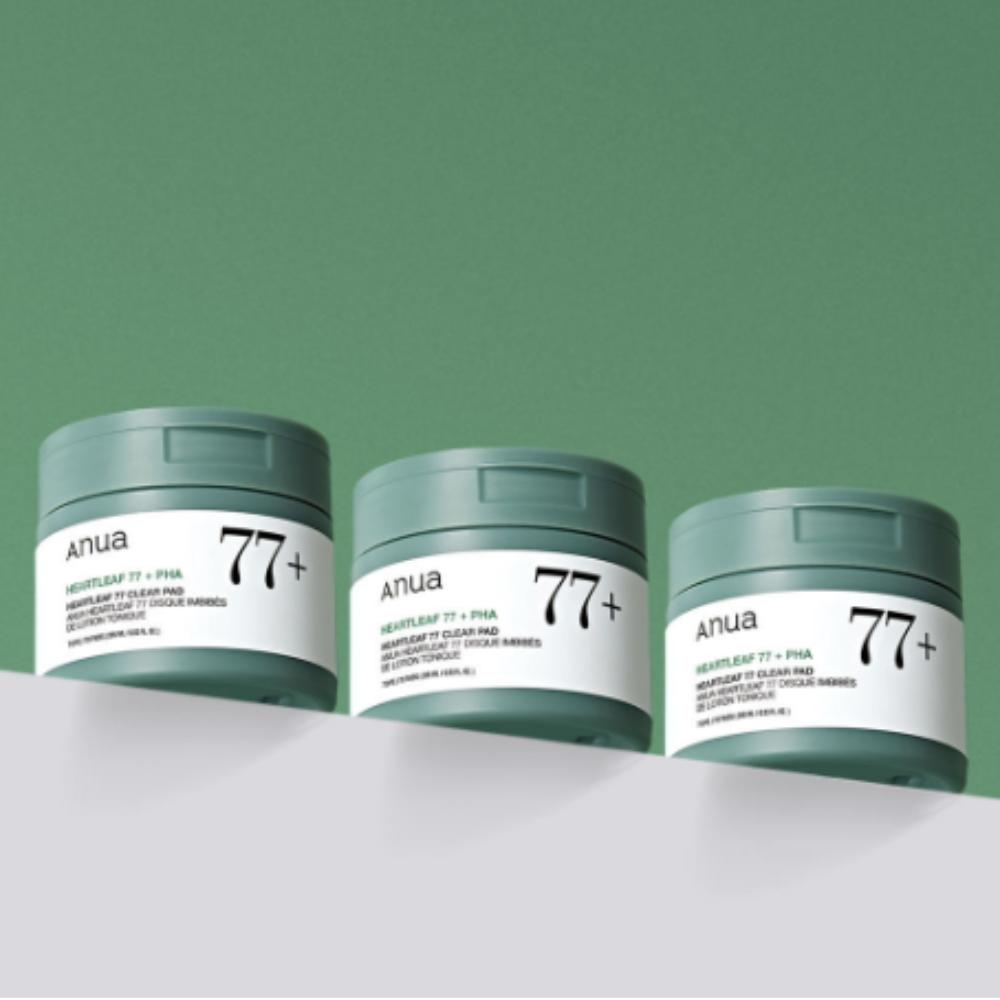 ANUA Heartleaf 77 Clear Pad 210pcs ×3 | Soothing & Exfoliating Toner Pads for Oily–Dehydrated Skin