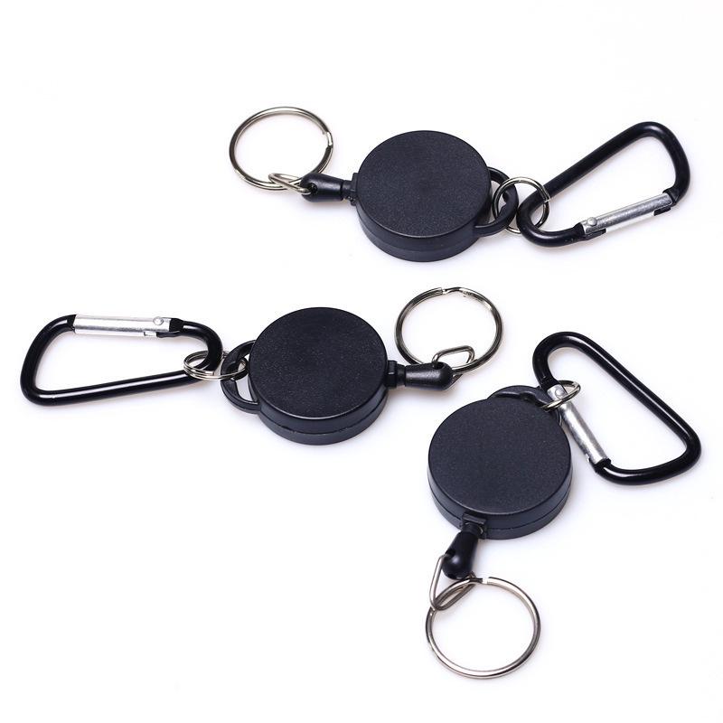 Frosted Retractable Anti-Theft Keychain Clip for Outdoor Use