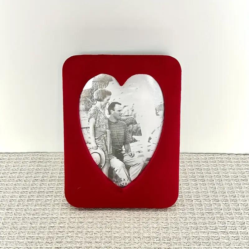 1PC Velvet Luxury Tabletop Velvet Frame Elegant Photo Display 3D High-end Luxury Modern 20x15cm