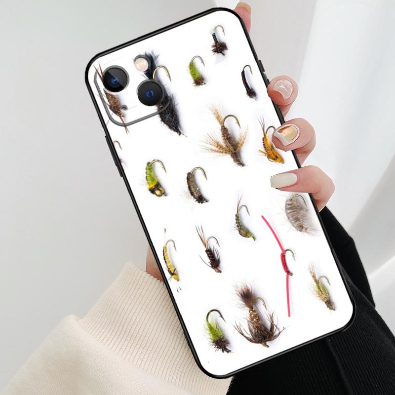 Bass Fishing Baits Lures Hook Tackle Phone Case For iPhone 17 Pro Max 14 13 12 11 15 16 Pro Max mini 15 16 Plus 16e 17 Air Cover