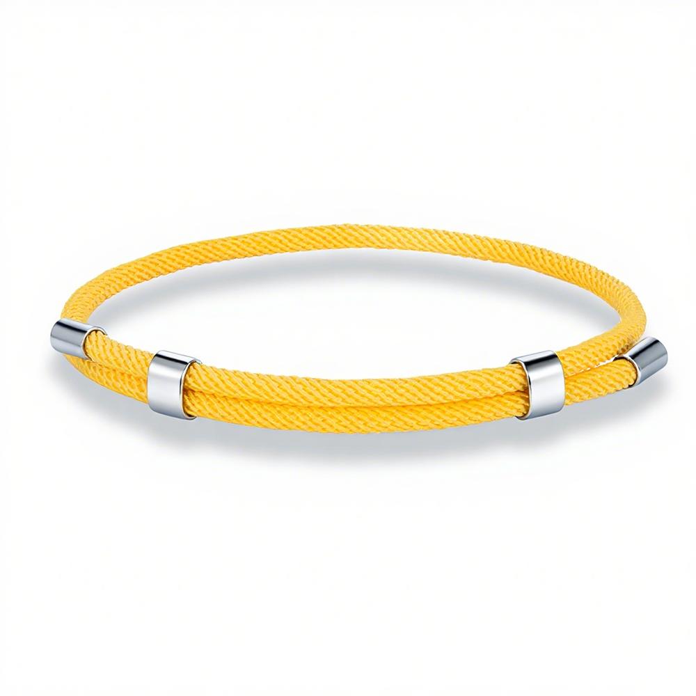Simple Men Women Bracelet 3mm Durable Marine Rope With Polished Steel Closure Jewelry Summer Beach Gifts
