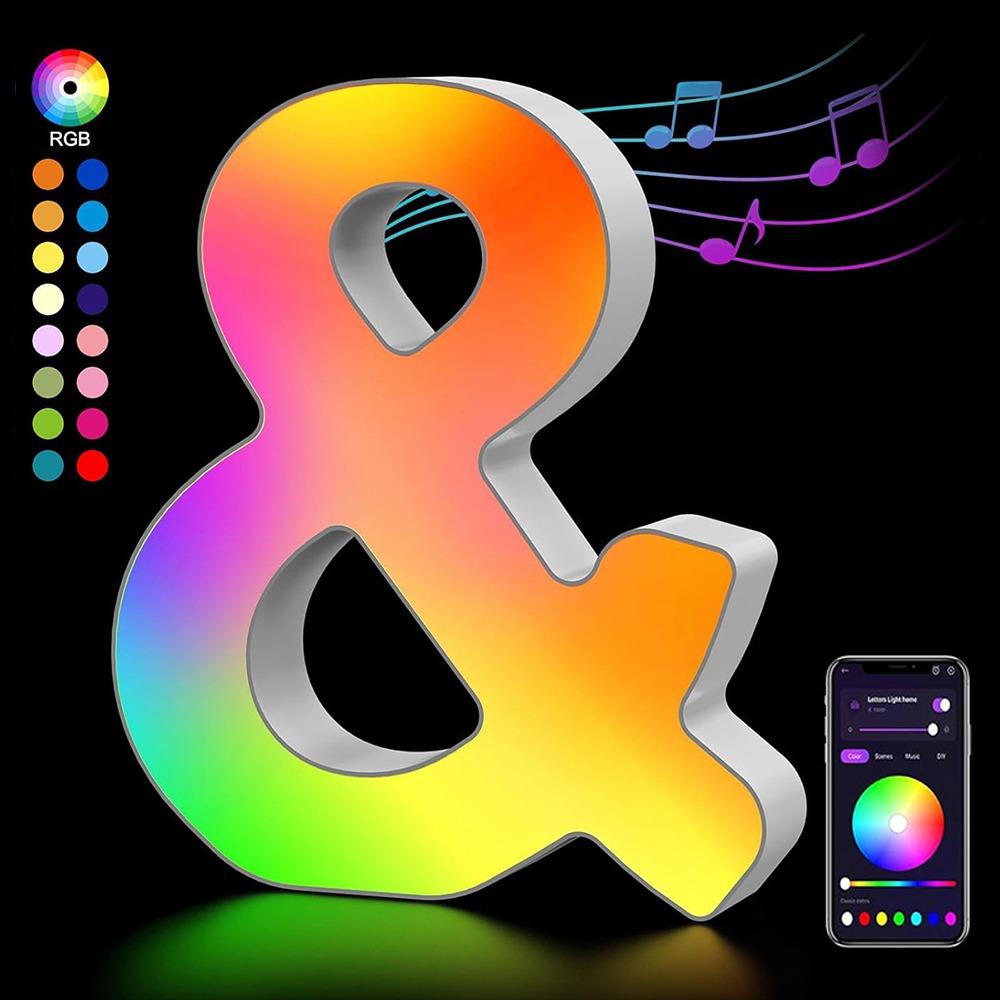 Name Letter Alphabet Light Smart Number Lamp MeRGBW App LED Letters Light Game