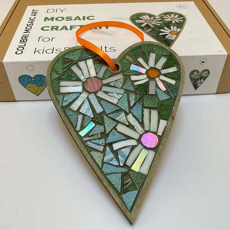 Diy Mosaic Kit,Creativity Diy Mosaic Family Kit,Christmas Feather Home Decor Gifts,Glass Mosaic Arts And Craft Kit For Kids Gift