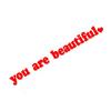 Car Rearview Mirror Stickers Creative PVC Vinyl Akeup Mirror Rearview Mirror You Are Beautiful  Decals Stickers Car Accessories