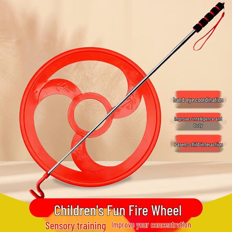 

Nostalgic Hand-Push Rolling Iron Hoop