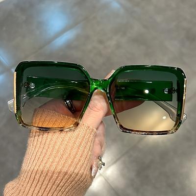 Extra Large Square Fashion Sunglasses for Men and Women Brand Gradient Color Glasses Summer Party