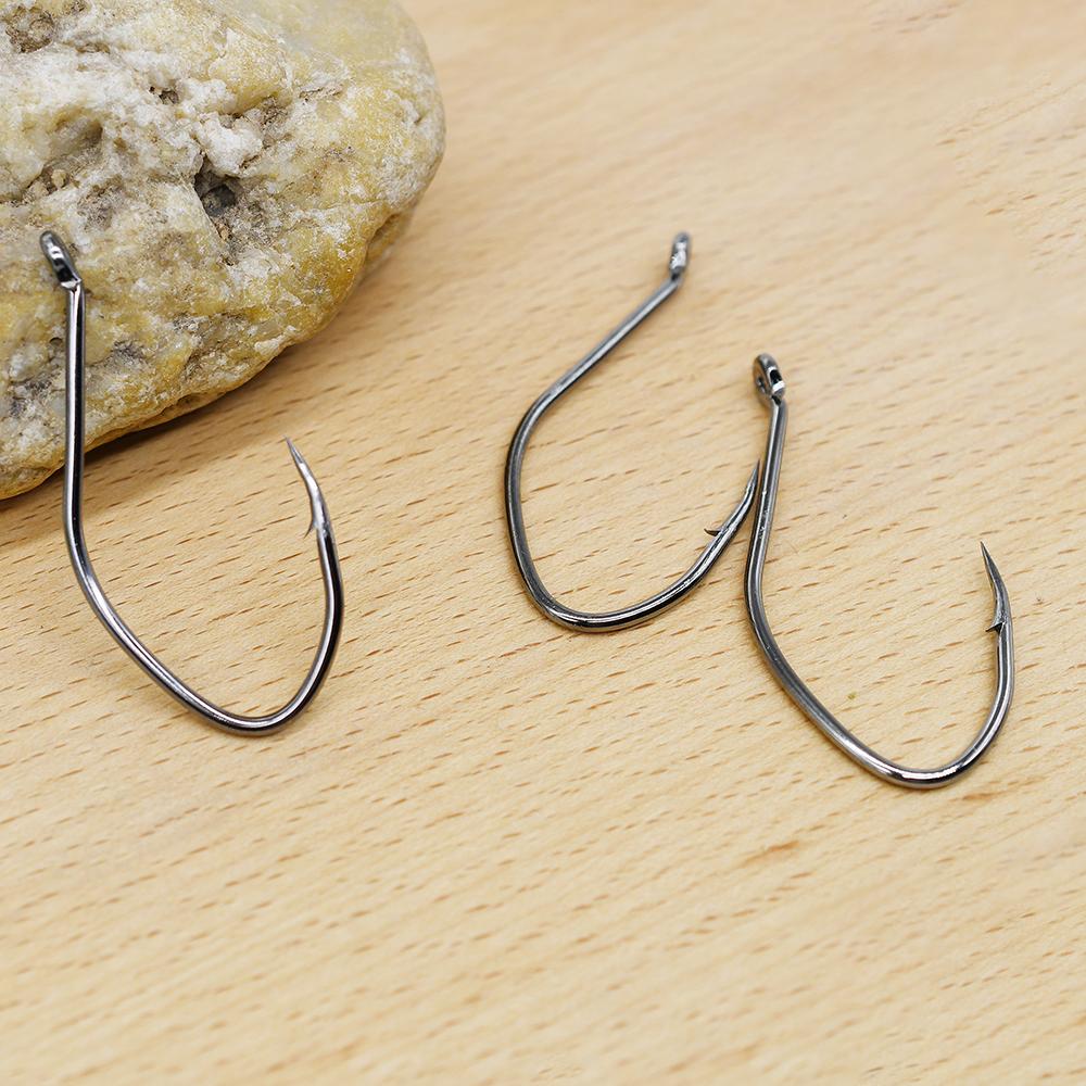 MNFT 10pcs High Quality Sea Big Fishing Hook On Saltwater Hook Size 5.5*2.8cm Carbon Steel Sharpened CatFish Fishing Hook Tackle