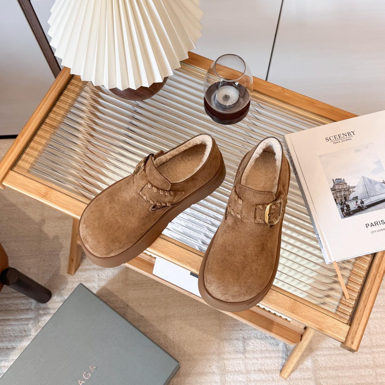 

Imitation cowhide thick-soled heightening all-inclusive Birkenstocks women s 2025 new autumn one-pedal loafers Birkenstocks single shoes 40