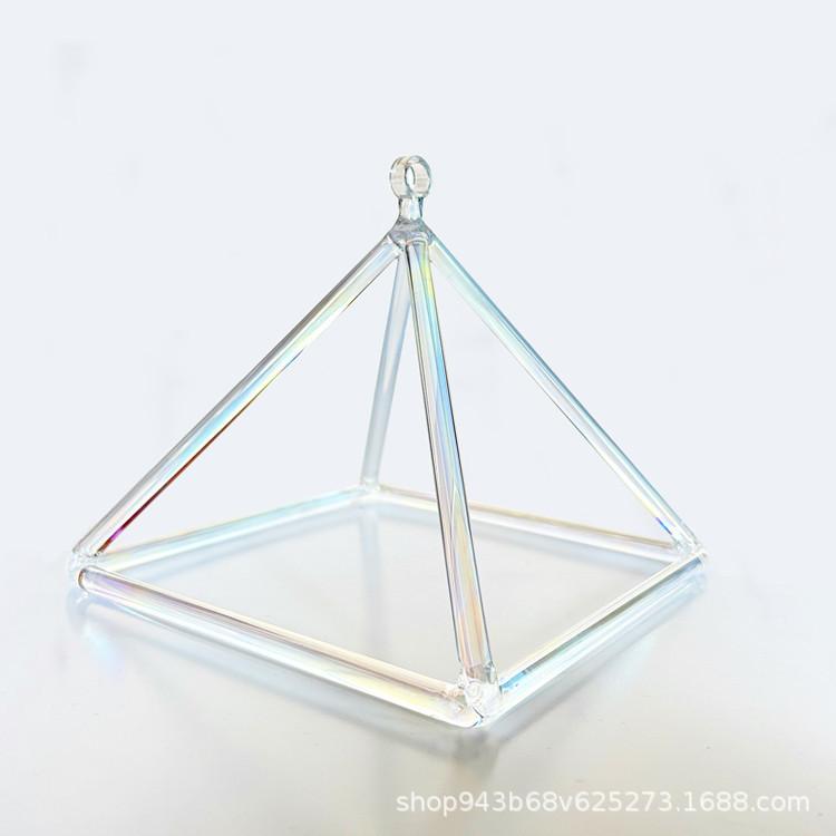 Seven-Color Crystal Pyramid Quartz Yoga Healing Instrument