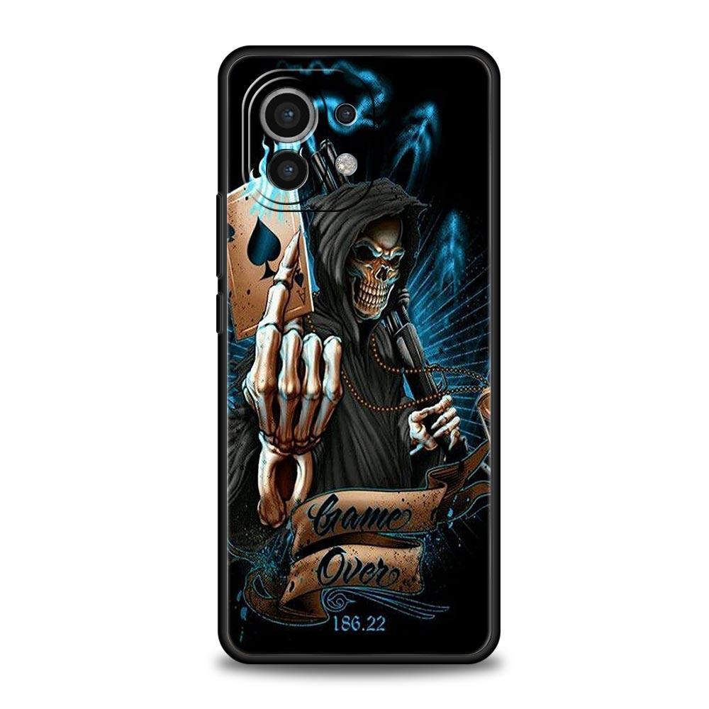 Skull Skeleton Grim Reaper Fashion Phone Case For Xiaomi 14 13T 12T Pro 12 13 11 Ultra Mi Note 10 Lite 10T Pro 11T 11i 9T Cover