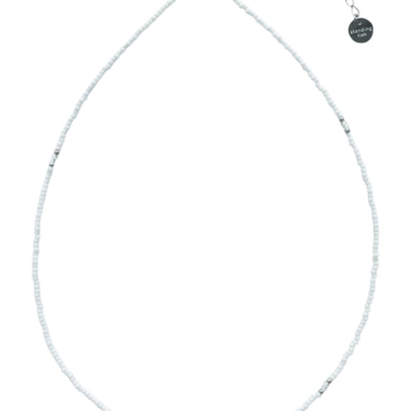 Standingfish Silver Point Necklace(white)