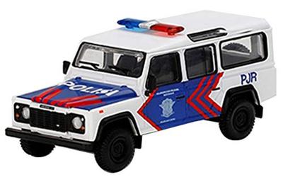 TrueScale Miniatures MINI GT Maßstab Land Rover Defender 110 Korlantas Indonesische Nationale Verkehrspolizei Indonesien Exklusiv Fertigmodell 1/64