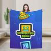 Spiele Geometry Dash Deckenbezug Plüschdecke Flugzeug Reise Dekoration Ultra-Weich Warm Bettwäsche,