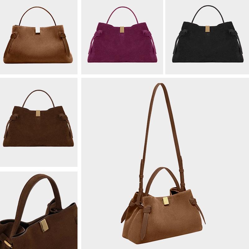 YUZEFI Potsticker Retro semišová taška přes rameno pro podzim/zimu