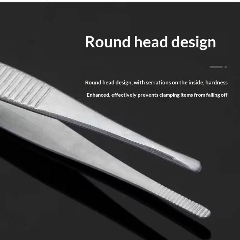 2Pcs Professional Stainless Steel Kitchen Tweezers - Cooking Clamps For Electroplating, Seafood, Grilling, Precision Cooking