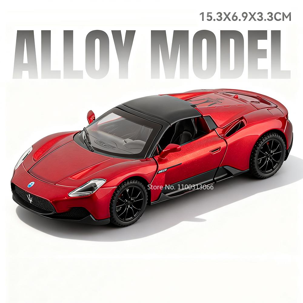 1:32 Alloy Diecast GTR MC20 Cars Models Toys Doors Opened Miniature Vehicles with Light Sound Sports Car for Collectible Item