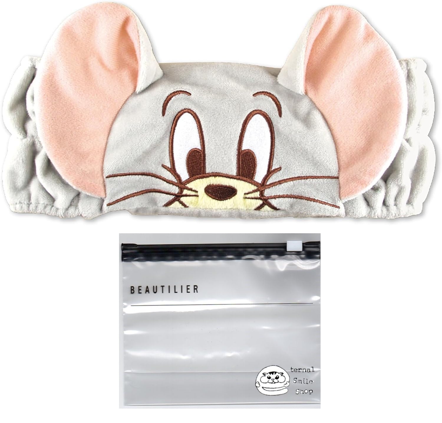 

Tom and Jerry Headband, Face Wash, Sports Headband, Tom & Jerry Tuffy Set (Hairband, Slider Bag)