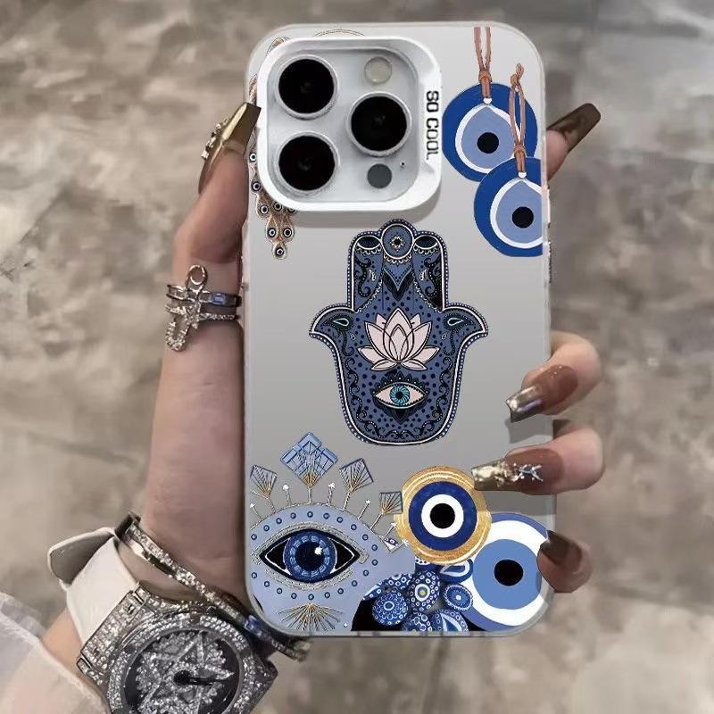 Blue Evil Eye Case for Apple iPhone 17 Air, iPhone 16 Pro, 15 Pro, and New 14 Pro