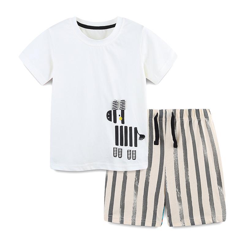 

Summer Boys Fashion Print T-shirt & Shorts 2-Piece Set 5Y