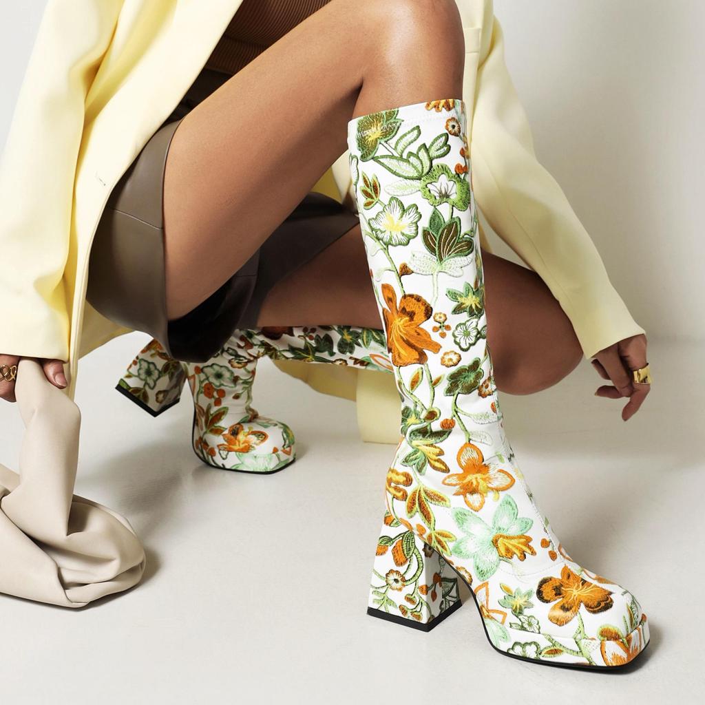 Bottes Martin à talons épais pour femme, bottes longues confortables et à la mode, grandes bottes Martin, nouvelle collection automne et hiver