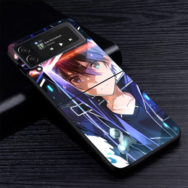 Sword Art Online Anime Z Flip 7 Phnoe Case For Samsung Z Flip 6 5 4 3 5G Galaxy ZFlip7 ZFlip4 ZFlip5 ZFlip6 ZFlip3 Phone Cover 4