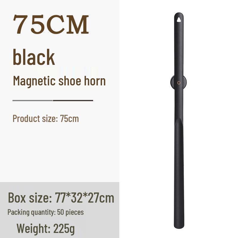 Black Walnut Magnetic Shoehorn: Long Handle Shoe Puller for Pregnant Women, Elderly, and Easy Wear, Premium Solid Wood.