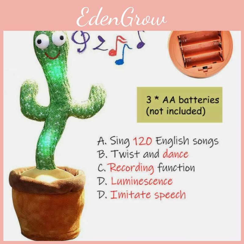Fun Dancing Cactus Plush Toy With Singing And Talking Features Perfect Birthday Gift