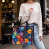 Bohemian Geometric Print Large Casual Tote Bag for Daily Shopping Travel Use