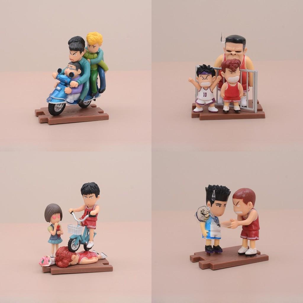 Slam Pvc Dunk Model Ornament With Sakuragi Hanamichi Rukawa Kaede Figure