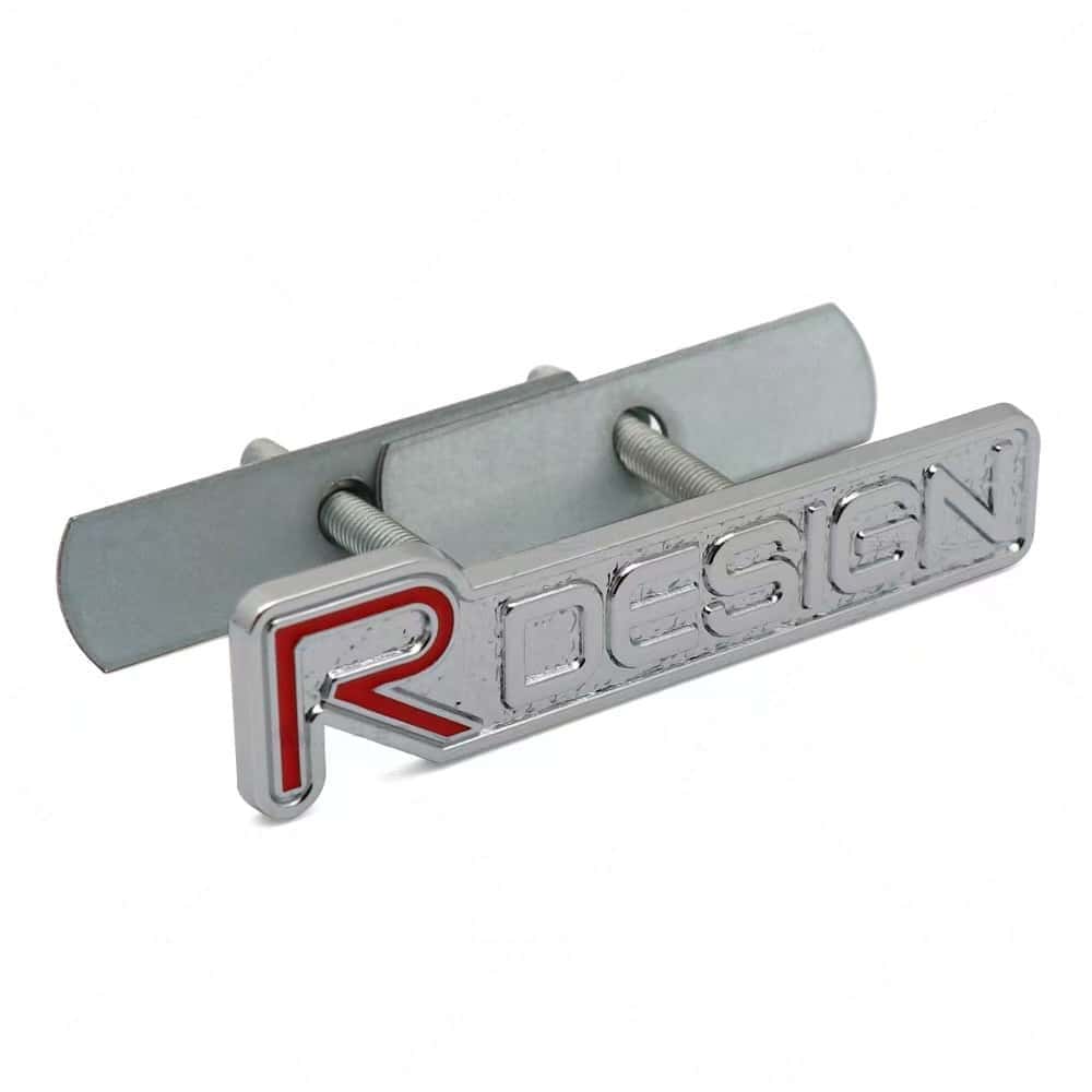 3D Metal R-Design Logo Badge Sticker Front Grill Rear Trunk Emblem Decal