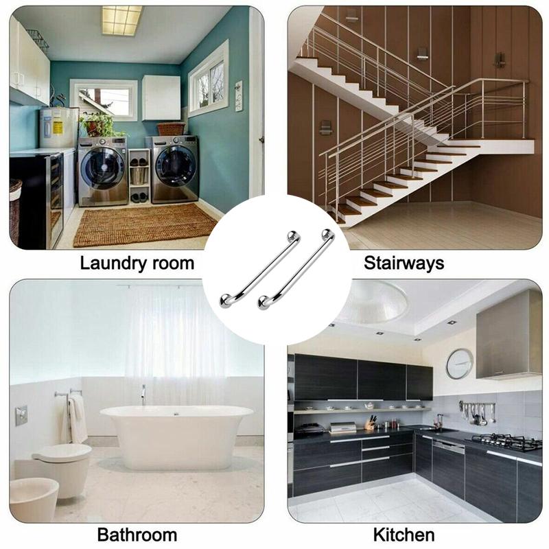 2X Safety Grab Bar Bathroom Support Handle Steel Bath Shower Toilet Hand Rail